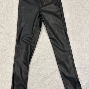 NOBO Black Faux Leather Pants